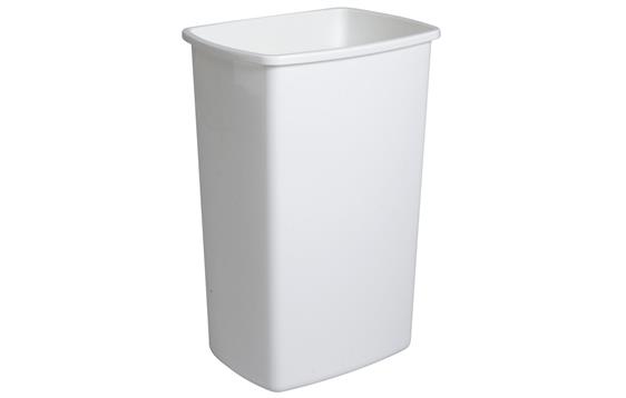 259978 Tork 177085 Avfallsbeholder ABENA plast 50L hvit 40x30x58,5cm