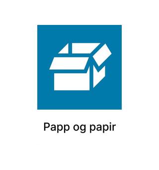 Avfallsmerker Papp og Papir A4 Kildesortering | Selvklebende