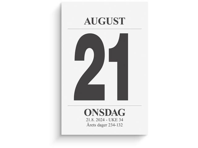 271209 Grieg kalender 98483024 Avrivningskalender GRIEG 2024 medium 83 x 128 mm | Ett ark pr. dag