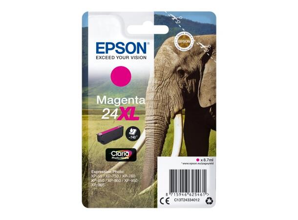 Blekk EPSON 24XL C13T24334022 rød 