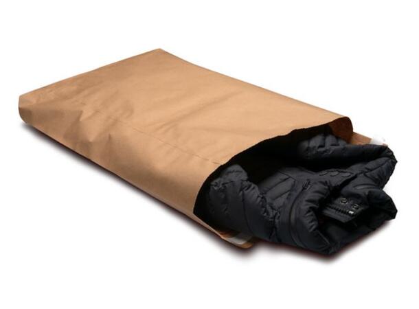 E-handelspose av resirkulert papir (250) 340x80x420+80mm | Dobbel limstripe 