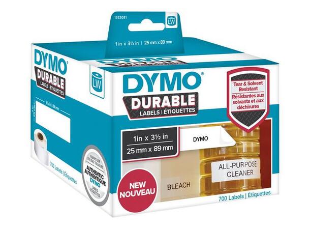 Etikett DYMO Durable 25mm x 89mm (700) Dymo | Selvklebende | Vannbestandig 