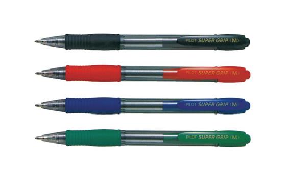 131153 Pilot BPGP-10R-MLL-E Kulepenn Pilot Supergrip medium blå Pilot kulepenn med oljebasert blekk