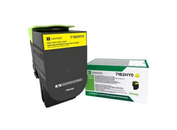 LEXMARK 3,5K Return Program Yellow Toner Gul toner til CS417dn, CX417de, CS517de 