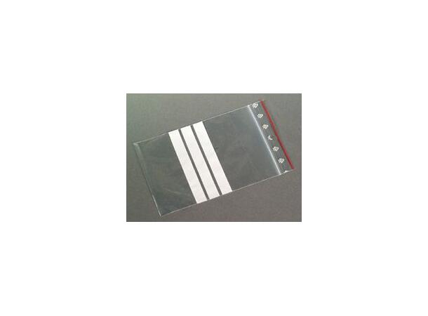 Lynlåspose 100x150mm T-80 (1000) 90my | m/skrivef | Grippie | Eurohull 