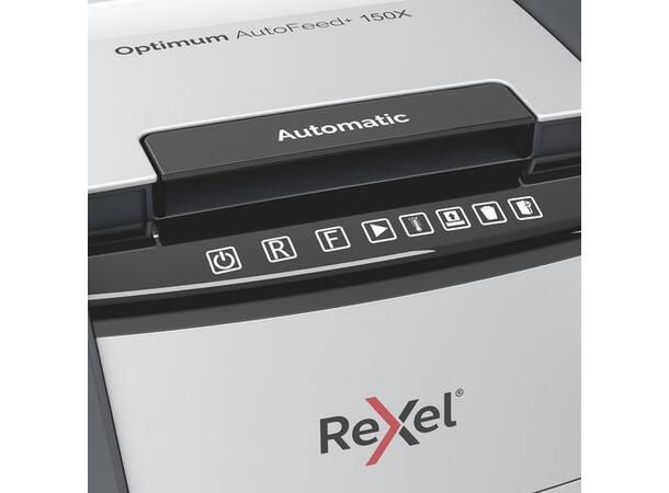 Makuleringsmaskin REXEL Auto+ 150X P4 Rexel makuleringsmaskin med krysskutt 