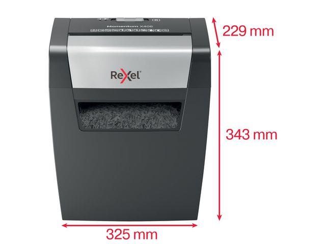 183251 Rexel 2104569EU Makuleringsmaskin REXEL Momentum X406 P4 Makuleringsmaskin med krysskutting