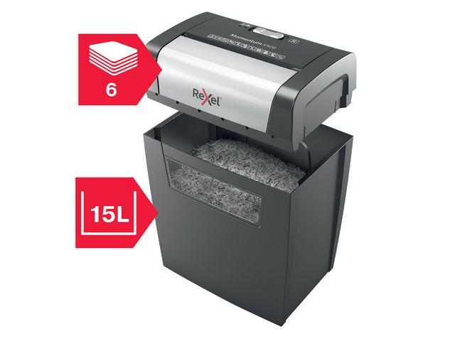 183251 Rexel 2104569EU Makuleringsmaskin REXEL Momentum X406 P4 Makuleringsmaskin med krysskutting