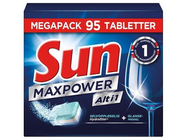 272960  1201147 Maskinoppvask SUN Alt i 1 MaxPower (95) Oppvasktabletter