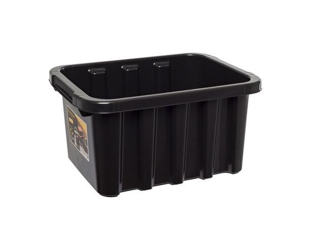 Oppbevaringsboks STRONGBOX 15L sort Praktiske slitesterke oppbevaringbokser 