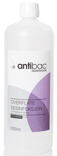 771810 Antibac 600642 Overflatedesinfeksjon ANTIBAC 1000ml Flytende overflatedesinfeksjon