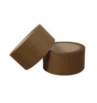 Pakketape PP Solvent, 50mm x 66m, Brun 28my | Emballasjetape