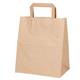 9446228  Papirpose med flate håndtak 8L (250) 220 x 140 x 260 mm | 70 gr | brun kraft
