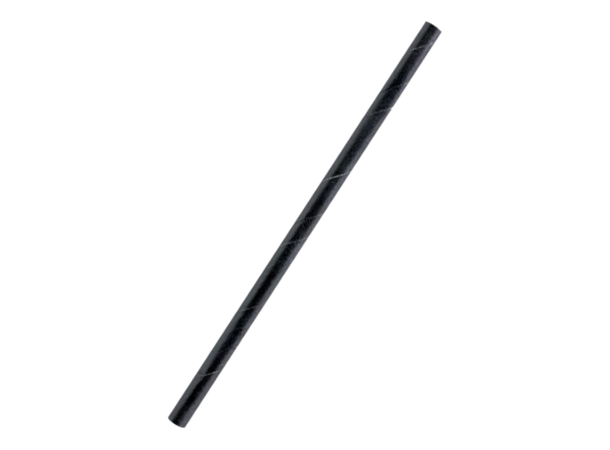 Papirsugerør sorte 8 mm x 205 mm Sugerør singlepakket | 500 stk pr pakke 