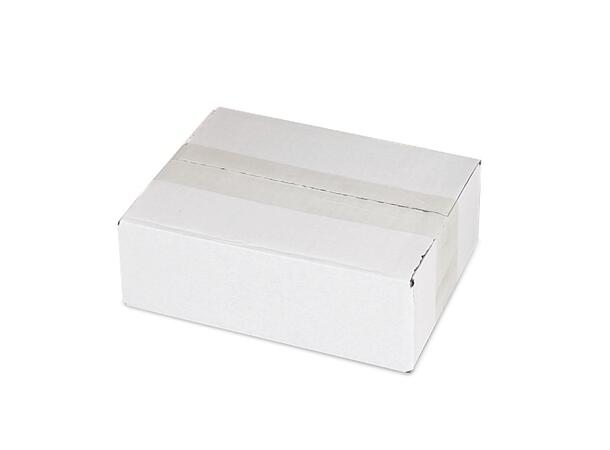 Pappkasse hvit 290 x 190 x 130mm | 2,5kg hvit bølgepappkasse-Kjøtteske 