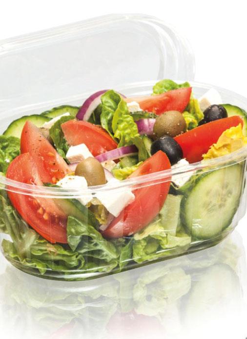 9433809 Paccor 108716 Salatbeger "V-Serie" 425ml |175x115x36mm Begerbunn klar rPET uten lokk(720 stk)