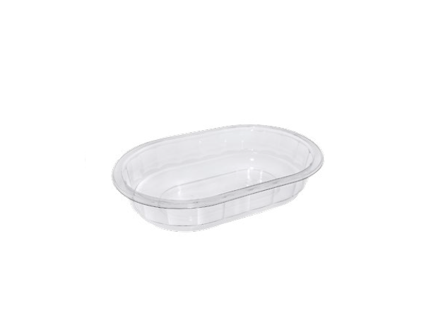 Salatbeger "V-Serie" 425ml |175x115x36mm Begerbunn klar rPET uten lokk(720 stk) 