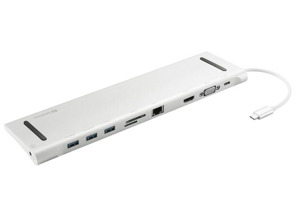 Sandberg USB-C 10 - i- 1 Docking stasjon 