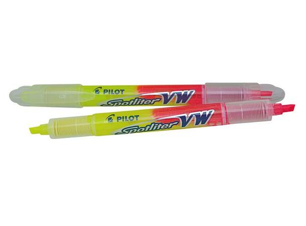 Tekstmarker Pilot Begreen Twin gul/rosa 