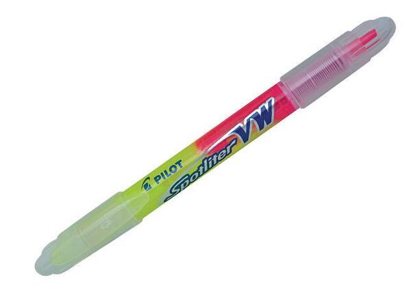 Tekstmarker Pilot Begreen Twin gul/rosa 