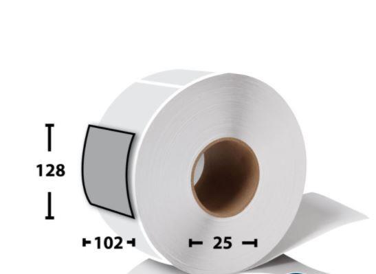 9431572  PSP70180 Termoetikett på rull 102 x 128 x 25mm 500 etiketter pr. rull