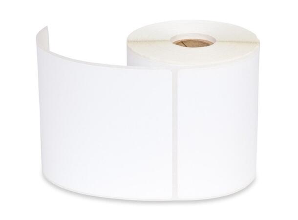 Thermoetikett 87 x 125 mm hvit nøytral 40 mm kjerne | 500 pr rull | 12 rl kart. 