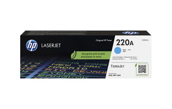 9442689 HP W2201A Toner HP 220A cyan LaserJetPro 4202dn Inntil 1 800 sider