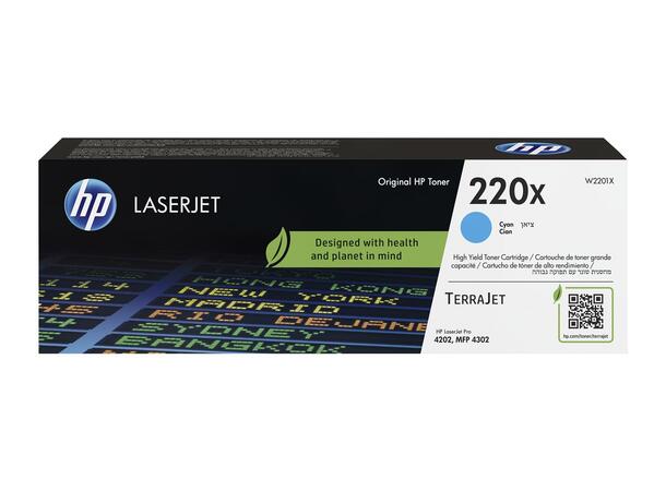 Toner HP 220X cyan LaserJetPro 4202dn Inntil 5500 sider 