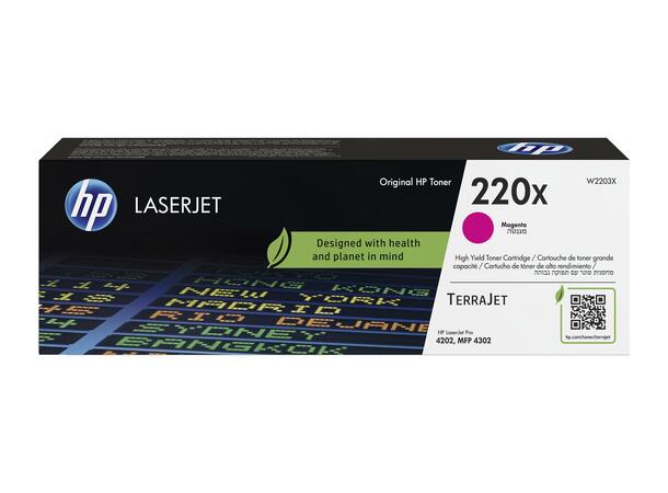 Toner HP 220X magenta LaserJetPro 4202dn Inntil 5500 sider 