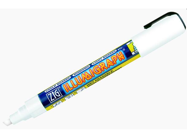 Tusj Illumigraph Vannbasert 2-6mm, Hvit Til Blackboard 