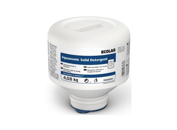 Tøyvask Aquanomic Solid Detergent 4,08kg Konsentrert alkalisk, tekstilvaskemiddel 