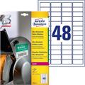 Avery laseretiketter 45,7x21,2 mm (480) Ekstremt motstandsdyktige | Elastiske