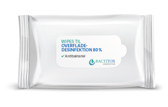 9433119 Bactitox 1104 Bactitox Wipes til overflatedesinfeksjon Desinfiserende wipes | 20 stk| 80%