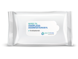 Bactitox Wipes til overflatedesinfeksjon Desinfiserende wipes | 20 stk| 80% 