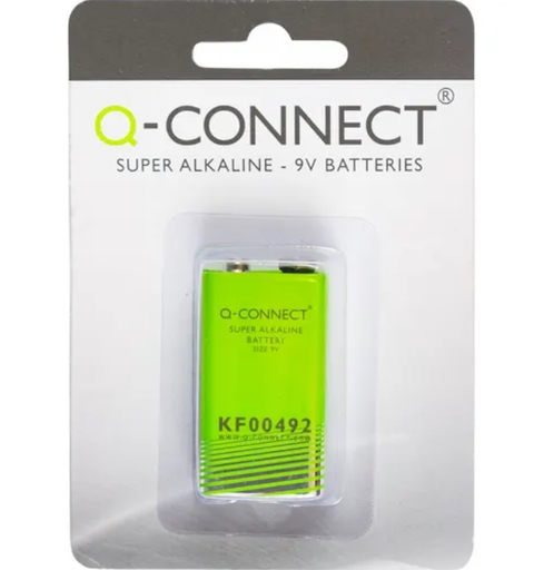 Batteri Q-Connect Alkalisk 9V 6LR61