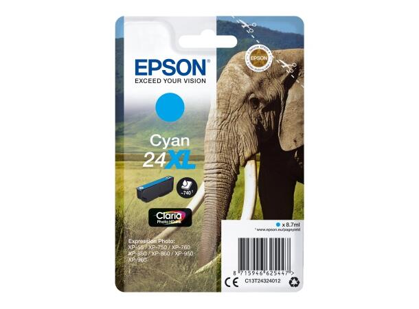 Blekk EPSON 24XL C13T24324022 blå 