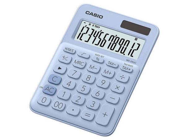 Bordregner CASIO MS-20UC Lysblå Kalkulator | Lommeregner 