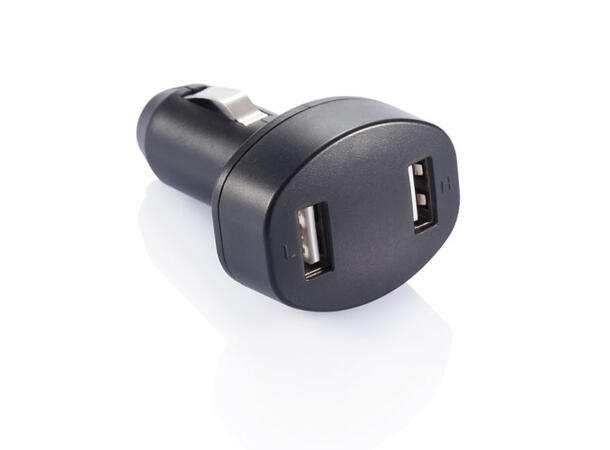 Dobbel USB-Lader til Bilen svart 