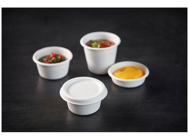 Dressingbeger DUNI bagasse 85ml (150) Bagasse beger til saus eller dressing 