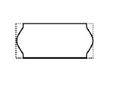 9446099  9445845 Etikett 26 x 12 mm til 1 linjers maskin Flour grønn etikett m/trykk "APPROVED