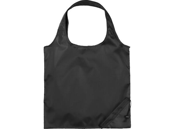Handlenett Bungalow sammenleggbart sort 38 x 40,6 cm | 210D polyester 
