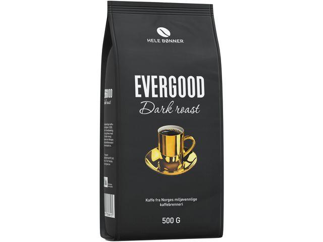 301434 Evergood 5534714 Kaffe EVERGOOD Dark hele b&#248;nner 500g 