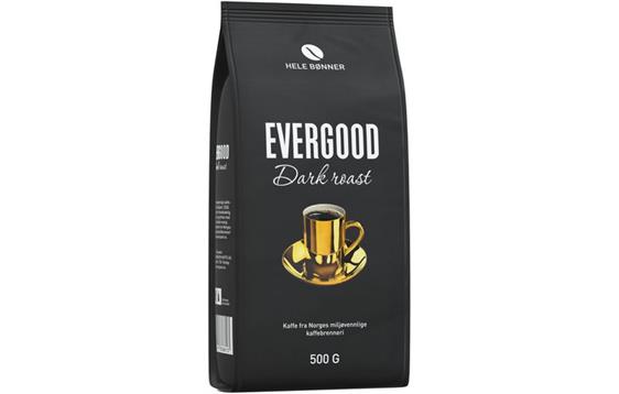 301434 Evergood 5534714 Kaffe EVERGOOD Dark hele b&#248;nner 500g 