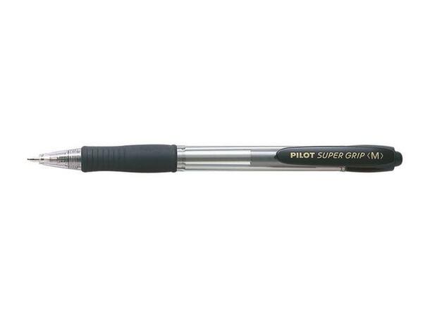 Kulepenn Pilot Supergrip medium sort Pilot kulepenn med oljebasert blekk 