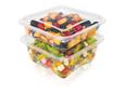 9433824 Paccor E400644 Lokk til salatbeger "SQ" |180x180x15mm Begerlokk i klar rPET (396 stk)