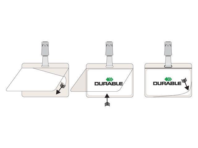 708871 Durable 8149-19 Navneskilt DURABLE selv.lam 54x90 (25) Bes&#248;ksskilt lomme