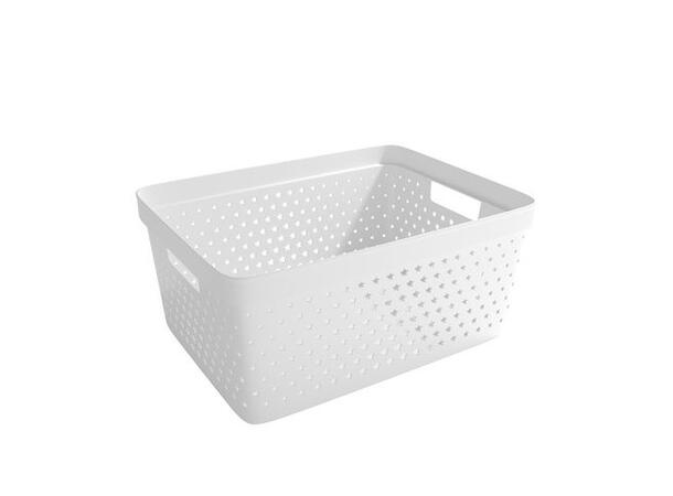 Oppbevaringskurv Star 13L hvit Mål (L x B x H): 35,8 x 27,1 x 16 cm 