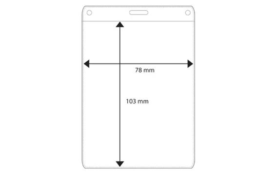 9437445  17923-0000 Plastlomme - Cardkeep, st&#229;ende Innvendig m&#229;l 78 x 103mm