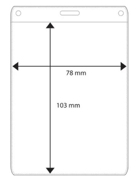 9437445  17923-0000 Plastlomme - Cardkeep, st&#229;ende Innvendig m&#229;l 78 x 103mm