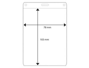 Plastlomme - Cardkeep, stående Innvendig mål 78 x 103mm 